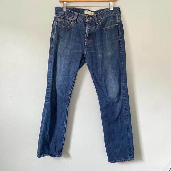 Madewell Jeans Mens 32X30 (32X 27) Slim Fit Medium Wash Straight Leg Classic - Picture 2 of 9
